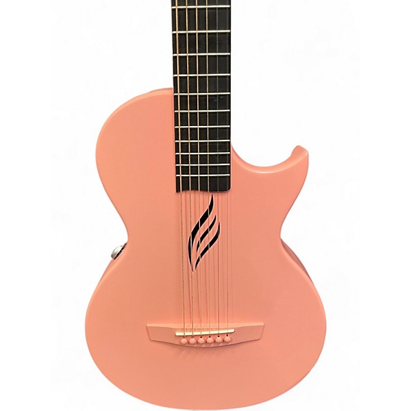 Used Enya NOVA GO SP1 Carbon Fiber Travel Guitar - 35" Pink Acoustic Electric Guitar