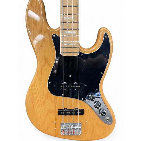 Vintage 1977 Fender Jazz Bass Natural Electric Bass Guitar