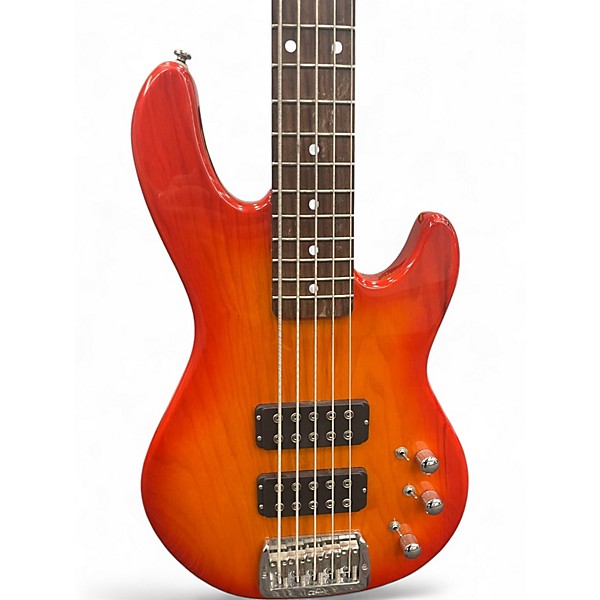 Used G&L Tribute L2500 5 String Orange Electric Bass Guitar