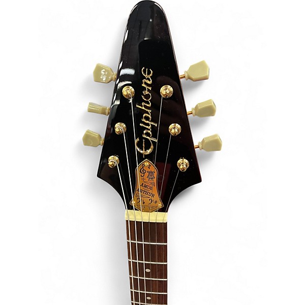 Used Epiphone Joe Bonamassa amos korina flying v Korina Solid Body Electric Guitar