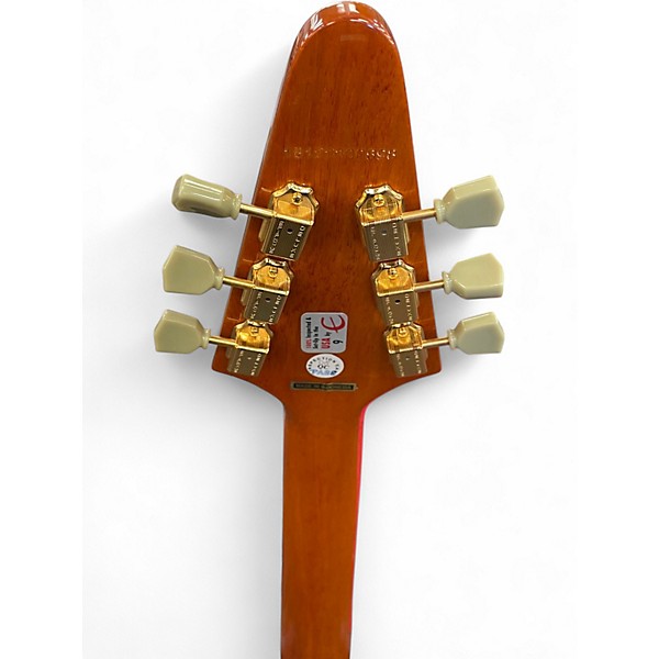 Used Epiphone Joe Bonamassa amos korina flying v Korina Solid Body Electric Guitar