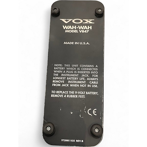 Used VOX V847 Reissue Wah Effect Pedal
