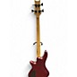 Used Schecter Guitar Research Stiletto Custom 4 String Red Electric Bass Guitar