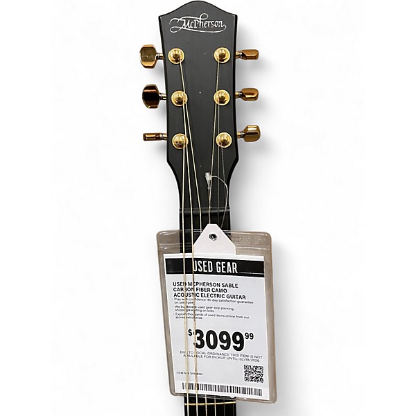 Used McPherson Sable Carbon Fiber Camo Acoustic Electric Guitar