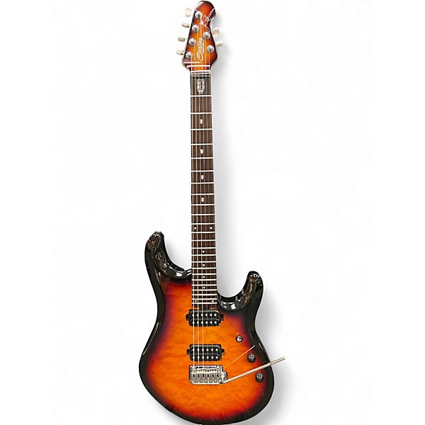 Used Sterling by Music Man JP100 Sunburst quilted maple Solid Body Electric Guitar