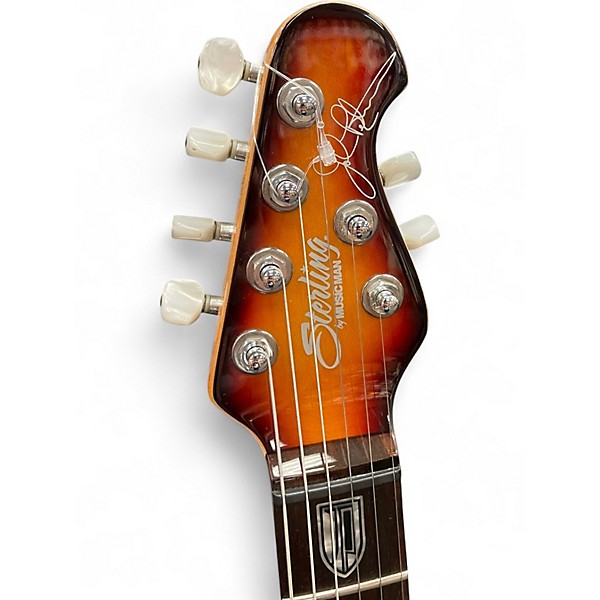 Used Sterling by Music Man JP100 Sunburst quilted maple Solid Body Electric Guitar
