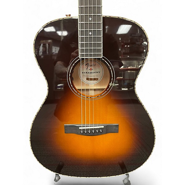 Used Fender Paramount PO-220E Orchestra 3 Tone Vintage Sunburst Acoustic Electric Guitar