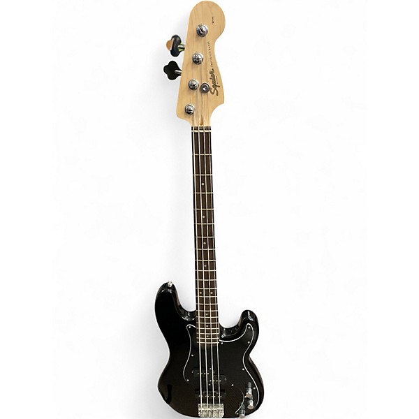 Used Squier Precision Bass Black Electric Bass Guitar