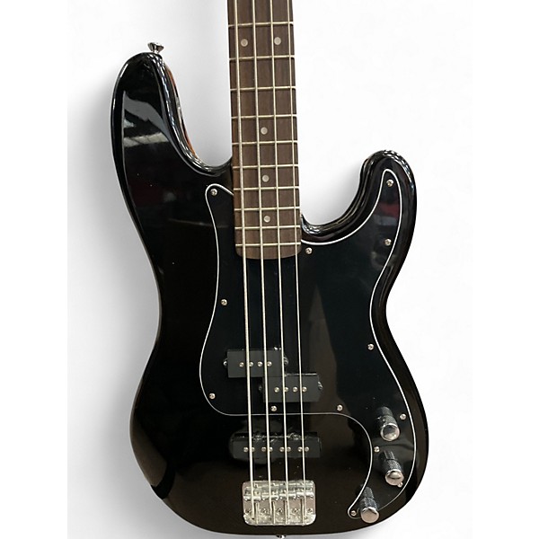 Used Squier Precision Bass Black Electric Bass Guitar