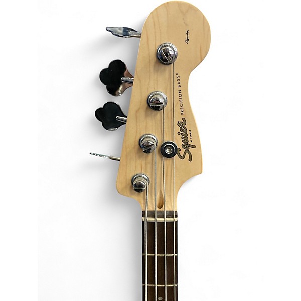 Used Squier Precision Bass Black Electric Bass Guitar