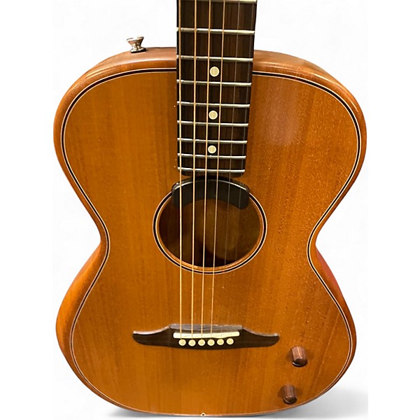 Used Fender highway parlor Natural Acoustic Electric Guitar