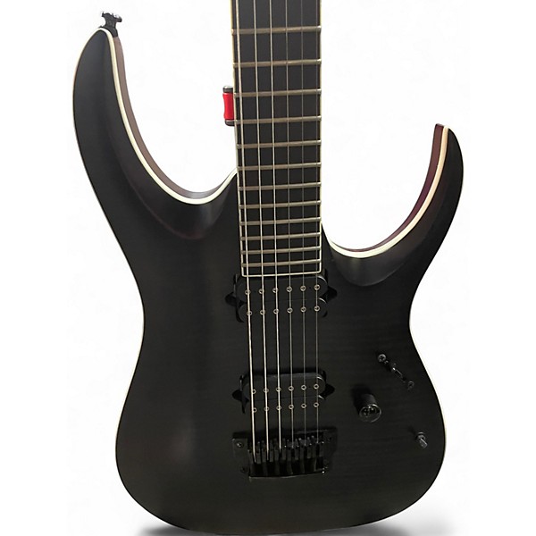 Used Ibanez RGAIXFM Iron Label Flat Transparent Grey Solid Body Electric Guitar