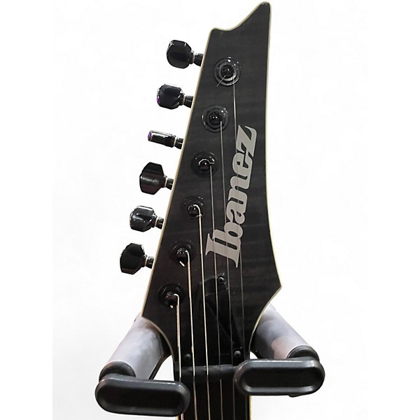 Used Ibanez RGAIXFM Iron Label Flat Transparent Grey Solid Body Electric Guitar