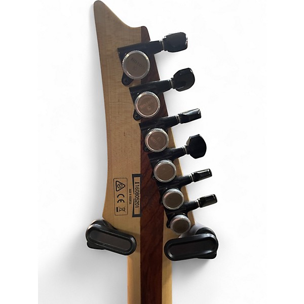 Used Ibanez RGAIXFM Iron Label Flat Transparent Grey Solid Body Electric Guitar