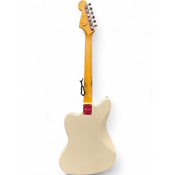 Used Squier J Mascis Jazzmaster Vintage White Solid Body Electric Guitar