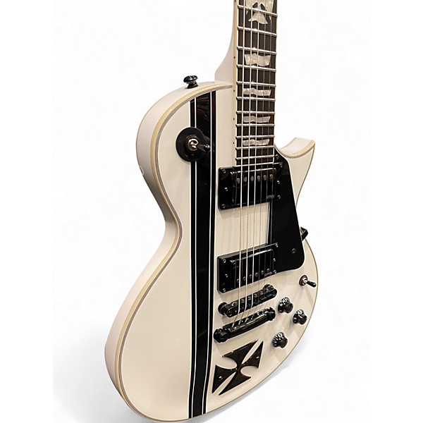 Used ESP LTD James Hetfield Signature Iron Cross Snow White Solid Body Electric Guitar