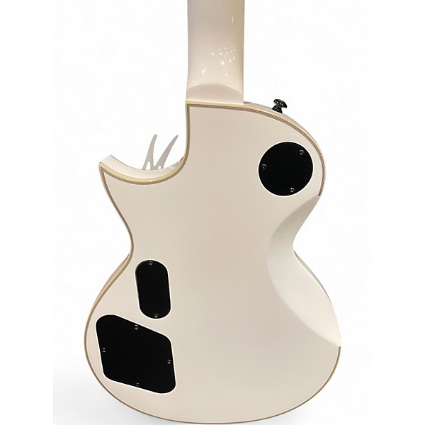 Used ESP LTD James Hetfield Signature Iron Cross Snow White Solid Body Electric Guitar