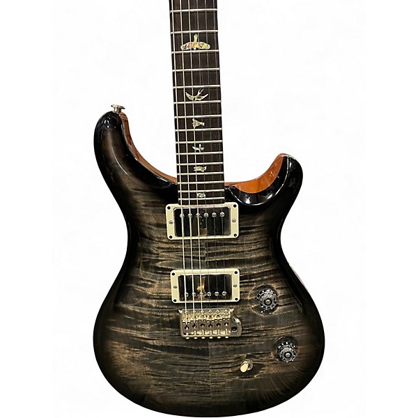Used PRS Wood Library Custom 24 10 Top Charcoal Solid Body Electric Guitar