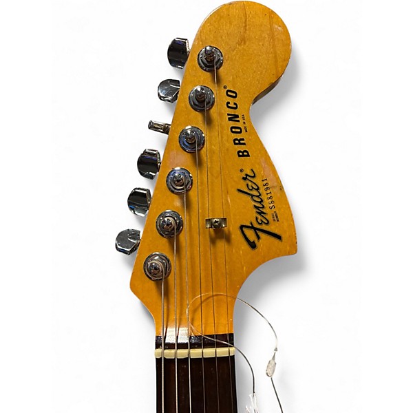 Vintage 1980 Fender Bronco Olympic White Solid Body Electric Guitar