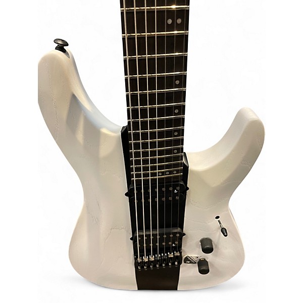 Used Schecter Guitar Research C-7 Multiscale Rob Scallon white Solid Body Electric Guitar