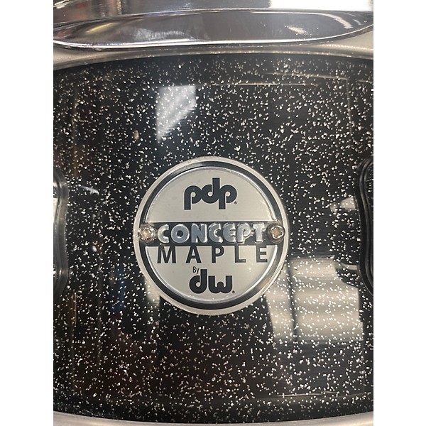 Used PDP by DW 14X5 Concept Series Maple Snare Black Sparkle Drum
