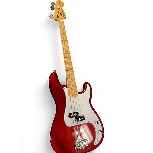 Used Fender Standard Precision Bass Red Sparkle Electric Bass Guitar