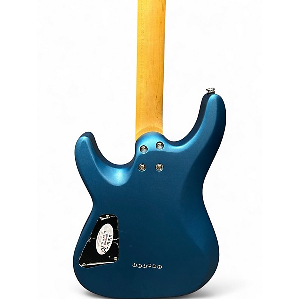 Used Schecter Guitar Research C-6 Deluxe Metallic Blue Solid Body Electric Guitar