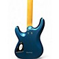 Used Schecter Guitar Research C-6 Deluxe Metallic Blue Solid Body Electric Guitar