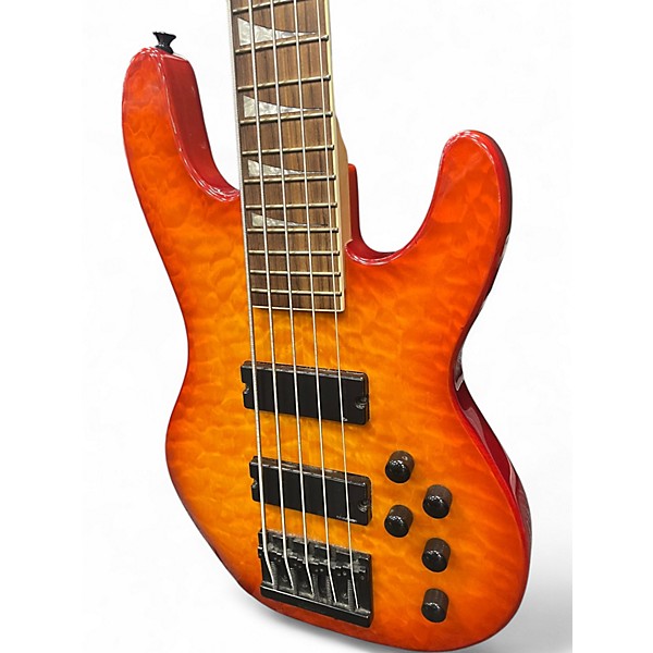 Used Jackson JS3VQM Dark Cherry Burst Electric Bass Guitar