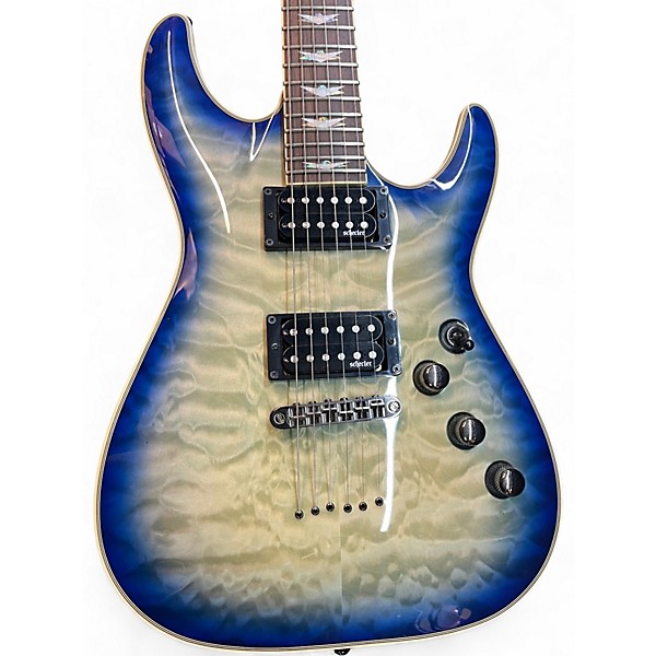 Used Schecter Guitar Research Omen Extreme 6 Blue Solid Body Electric Guitar