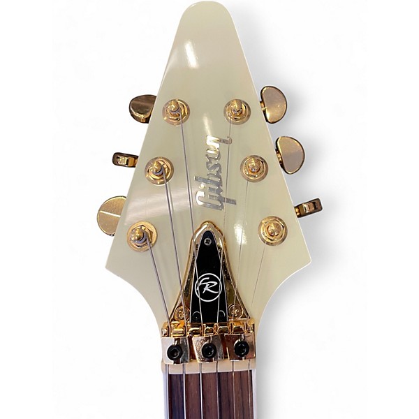 Used 2023 Gibson FLYING V FLOYD ROSE Cream Solid Body Electric Guitar