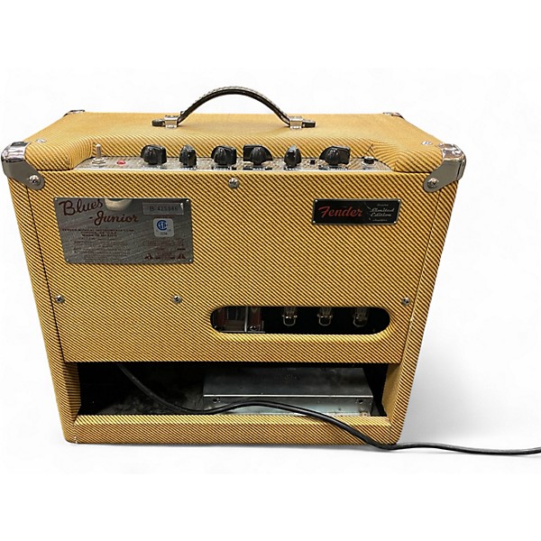Used Fender Blues Junior Lacquered Tweed Tube Guitar Combo Amp