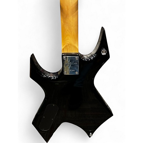 Used B.C. Rich BRONZE WARLOCK  BLACK Solid Body Electric Guitar
