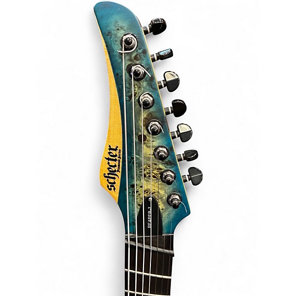 Used Schecter Guitar Research REAPER 7 BLUE Solid Body Electric Guitar