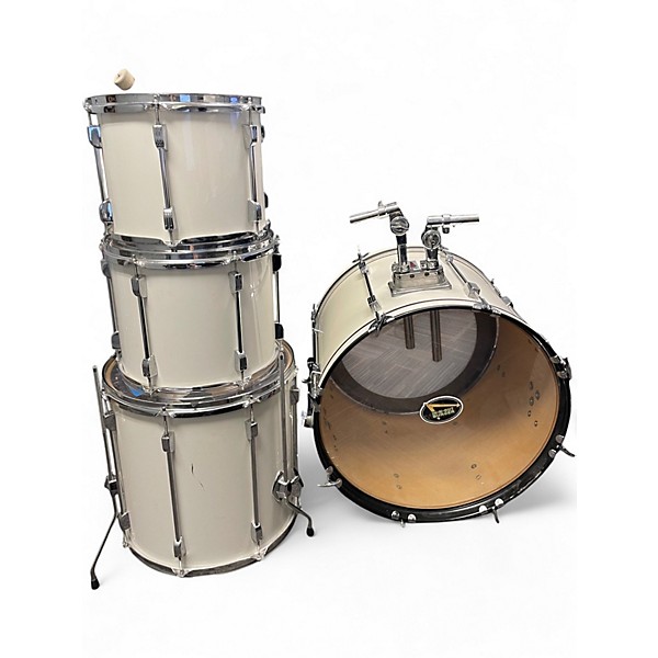 Used Ludwig 4 Piece rocker white  Drum Kit