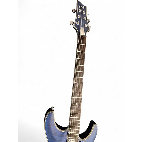 Used Schecter Guitar Research C1 Platinum Trans Blue Solid Body Electric Guitar