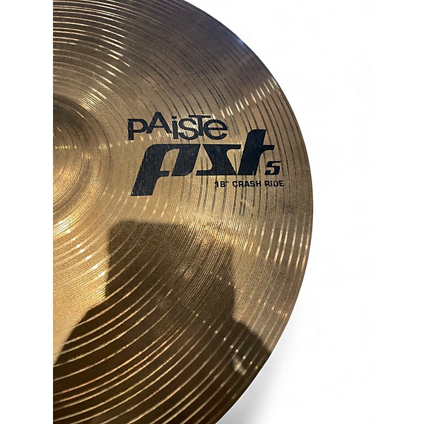 Used Paiste 18in PST5 Crash Ride Cymbal