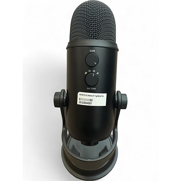 Used Blue YETI BLACKOUT  USB Microphone