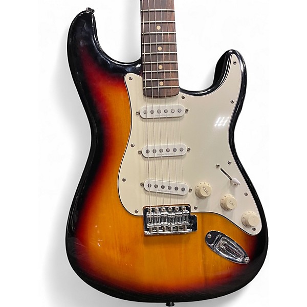 Used Squier Vintage Modified Stratocaster 3 Tone Sunburst Solid Body Electric Guitar