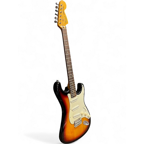 Used Squier Vintage Modified Stratocaster 3 Tone Sunburst Solid Body Electric Guitar