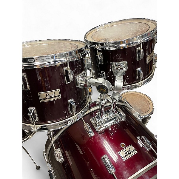Used 1980s Pearl 5 Piece USA Maple Shell Pack Wine Red Drum Kit