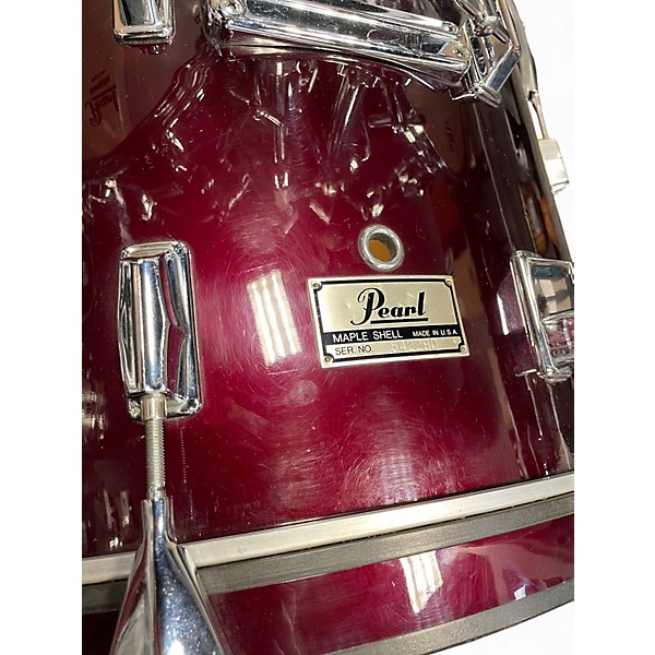 Used 1980s Pearl 5 Piece USA Maple Shell Pack Wine Red Drum Kit