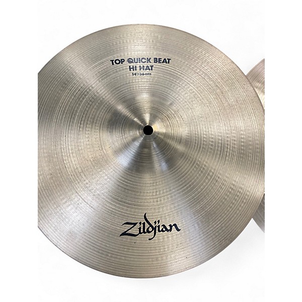 Used Zildjian 14in Quick Beat Hi Hat Pair Cymbal