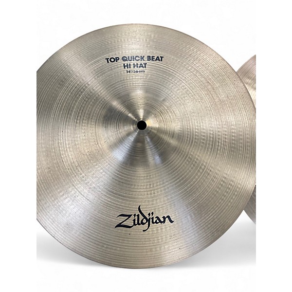 Used Zildjian 14in Quick Beat Hi Hat Pair Cymbal