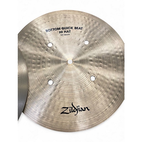 Used Zildjian 14in Quick Beat Hi Hat Pair Cymbal