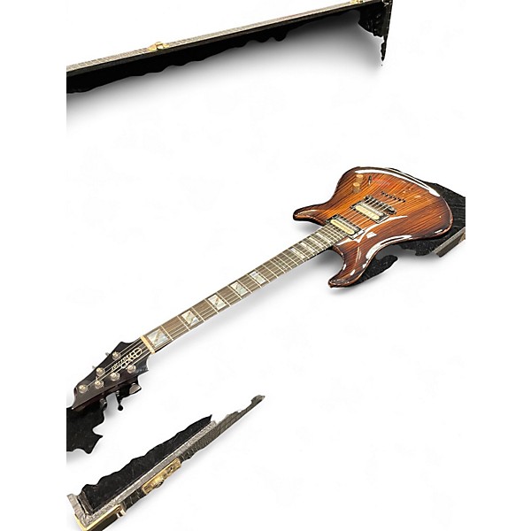 Used Warrior Dran Michael African Zebra Wood Solid Body Electric Guitar