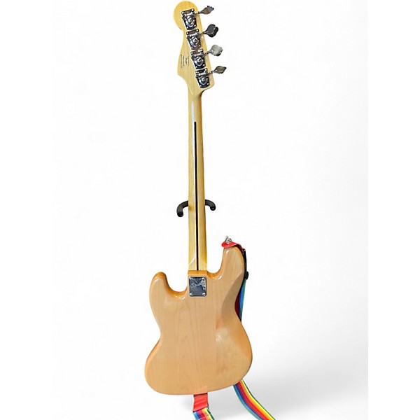Used Squier jazz bass Natural Electric Bass Guitar