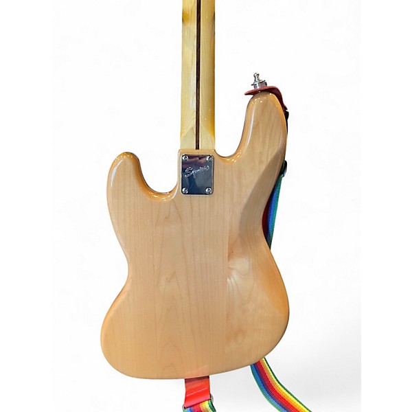 Used Squier jazz bass Natural Electric Bass Guitar