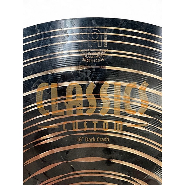 Used MEINL 16in Classic Custom Dark Crash Cymbal