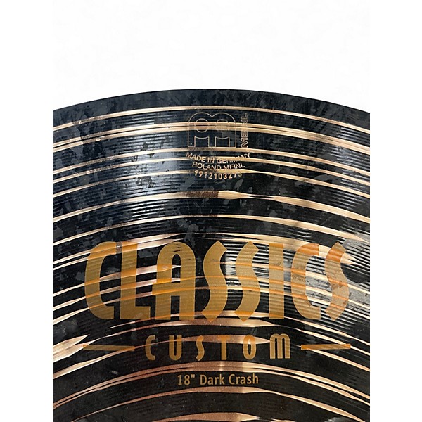 Used MEINL 18in Classic Custom Dark Crash Cymbal